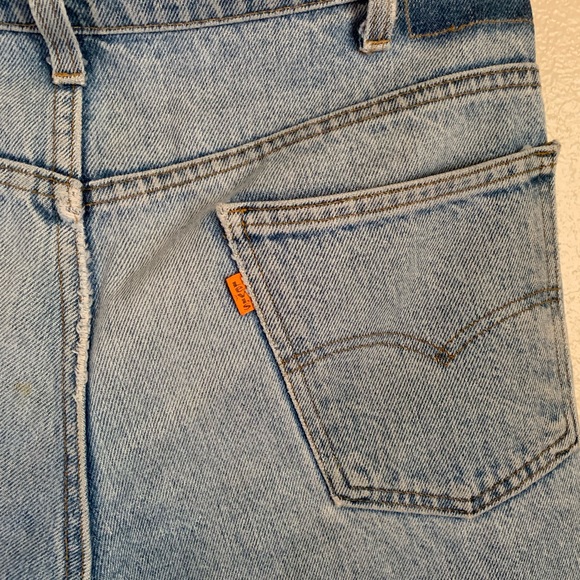 Unisex Levi’s orange Tab vintage crop flare Jeans - Picture 7 of 8